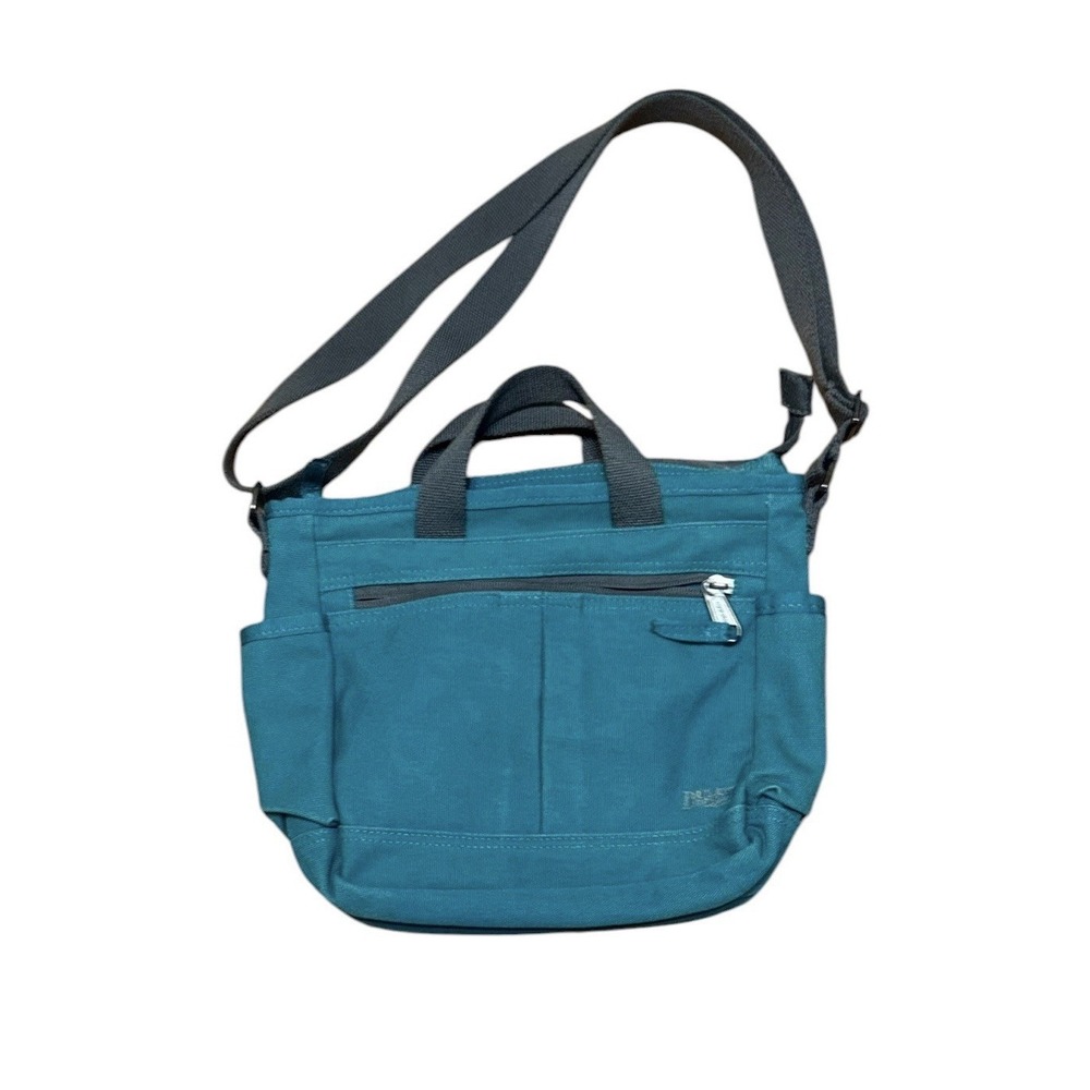 Duluth Trading Co Women's Heritage Canvas Travel Sling Bag Teal